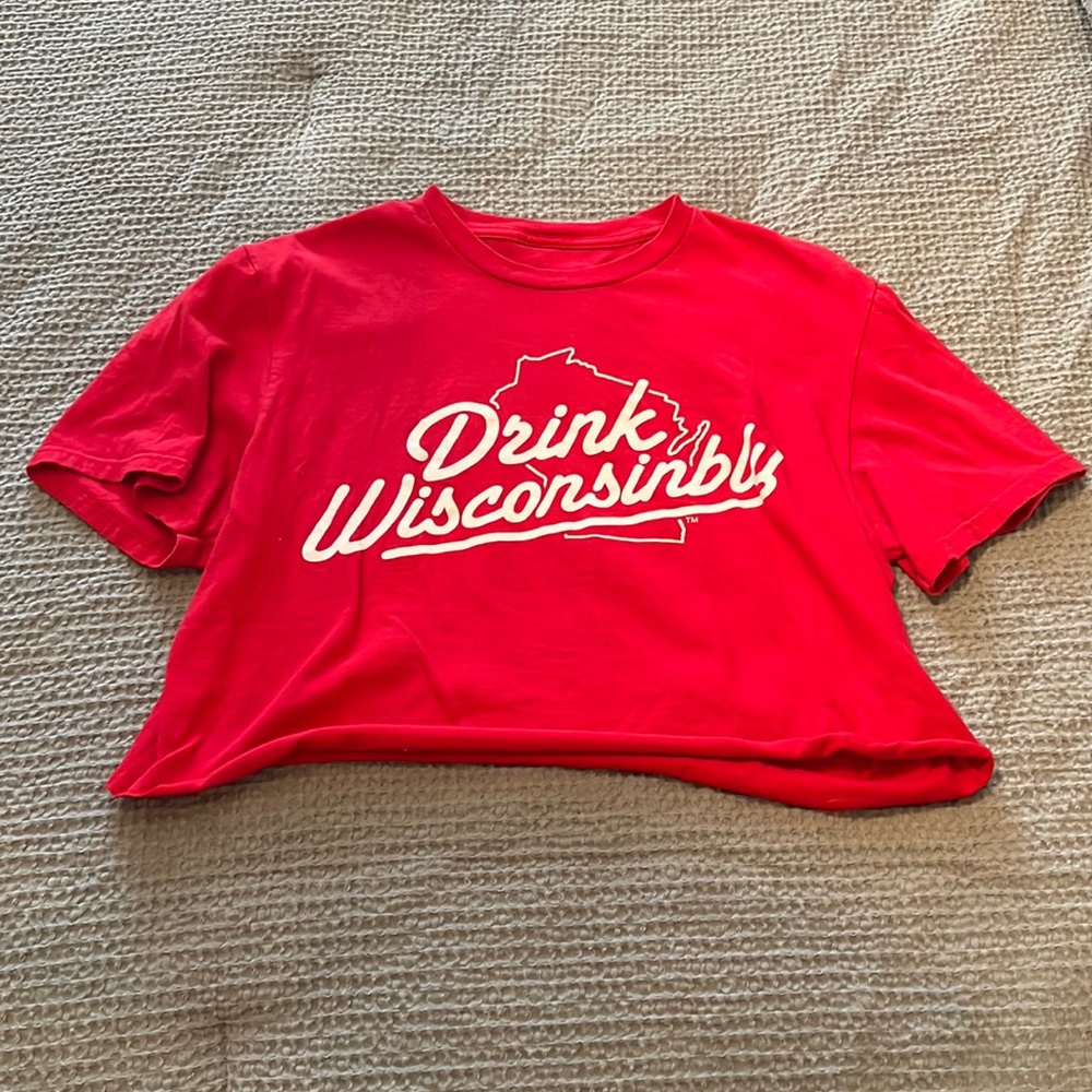 Drink wisconsinbly cropped top